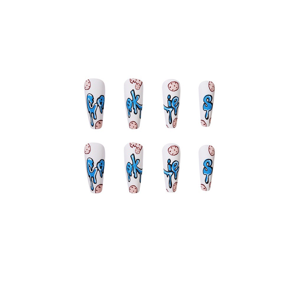 [Hàng mới về] Set 24 móng tay giả thời trang có thể tháo rời cho nữ