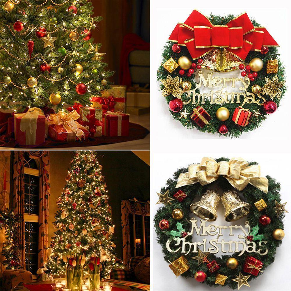 ZAIJIE24 Vòng Hoa Đan Mây Thủ Công Treo Trang Trí Nhà Cửa Dịp Giáng Sinh 24 Món