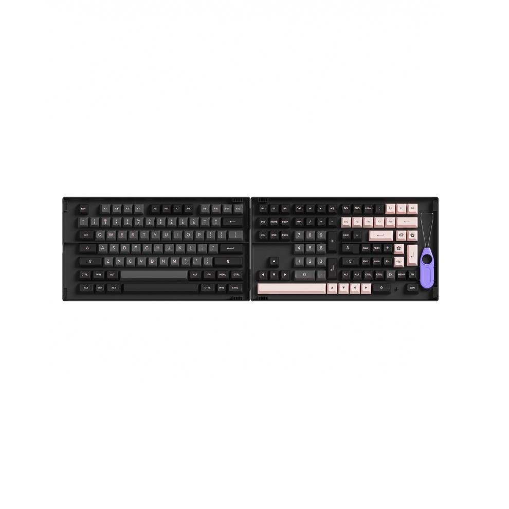 [ GIÁ SỐC ] - [ HOT ] - [ RẺ VÔ ĐỊCH ] - Keycap Akko Black Pink (PBT Double-Shot/ASA profile/158 nút - Chính Hãng