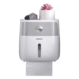 Hộp đựng giấy vệ sinh Ecoco 1804 dán tường, chống nước, có khay để đồ