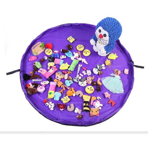 Thảm Kiêm Túi Đựng Đồ Chơi Dây Rút Dễ Dàng chống thấm nước Thu Gom Đồ 150cm nhanh chóng gọn gàng KDR-NC100