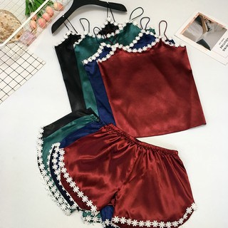 Bộ Pijama Pha Ren 2 Dây Hàng Thái Mỏng Siêu Mát