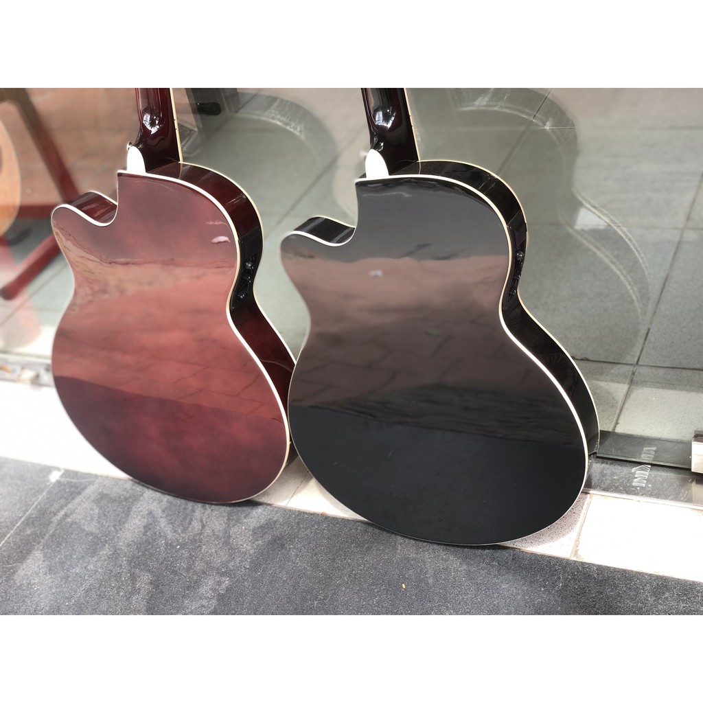 Guitar Acoustic dáng mỏng HTMUSIC có EQ, tặng kèm phụ kiện