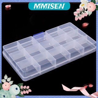 15 Grids Removable Plastic Storage Box Jewelry/Earring/Tools Container Case