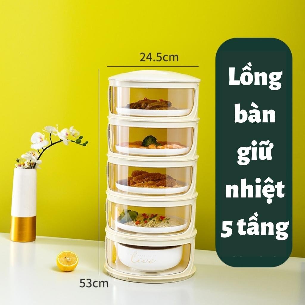 LỒNG BÀN GIỮ NHIỆT 5 TẦNG SEKA CHẤT LIỆU CAO CẤP DẺO DAI BỀN ĐẸP