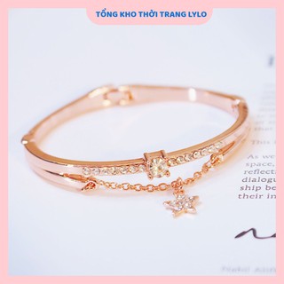 Lắc tay nữ phối dây hình ngôi sao, vòng tay nữ đẹp phong cách Hàn Quốc
