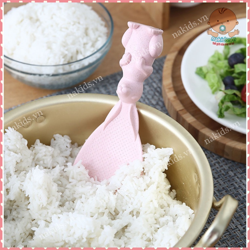 Muỗng Xới Cơm Không Dính Hình Chú Thỏ Hoạt Hình Ngộ Nghĩnh Đáng Yêu