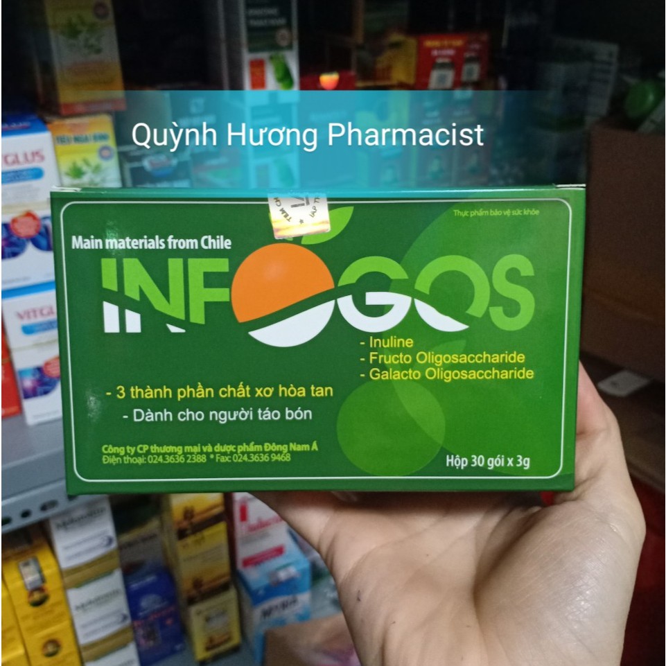 INFOGOS hộp 30 gói - Bổ sung chất xơ cho trẻ táo bón