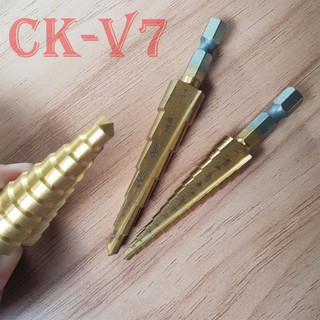 Mũi Khoan Bước Tháp Phủ Titanium 3 Món