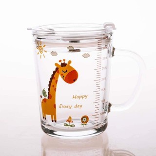 cốc thủy tinh pha sữa chia vạch có ống hút
