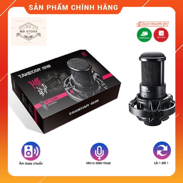 Mic Thu Âm Takstar PC K220. Âm Hay, Thiết Kế Màu Đen, Quý Phái, Phù Hợp Mọi Dùng Sound Card, Mixer. Bảo Hành 12 Tháng.