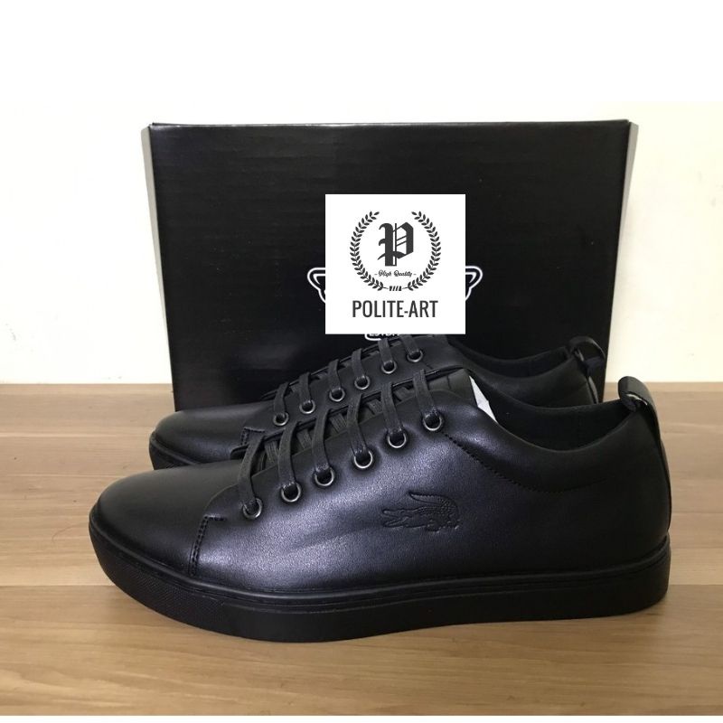 Giày sneaker Nam POLITE_ART GD109, giày da bò Lacoste da bò thật bảo hành 12 tháng