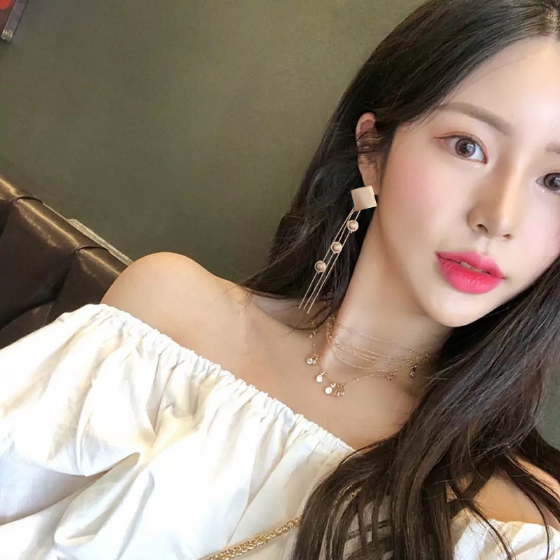 Khuyên tai YeYi mạ bạc 925 dáng dài thiết kế xinh xắn thời trang cho nữ