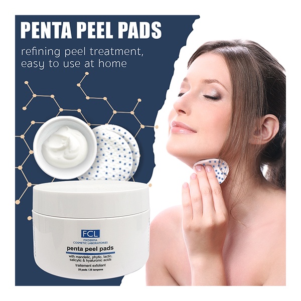 BÔNG TẨY TẾ BÀO CHẾT TẨM DUNG DỊCH AHA VÀ BHA FIXDERMA FCL PENTA PEEL PADS – HỘP 25 MIẾNG