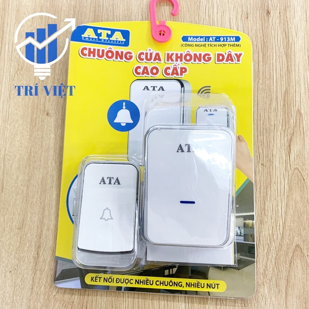 [Chính hãng] Chuông Cửa Không Dây Tiện Dụng Thương Hiệu ATA - Tặng Kèm Pin