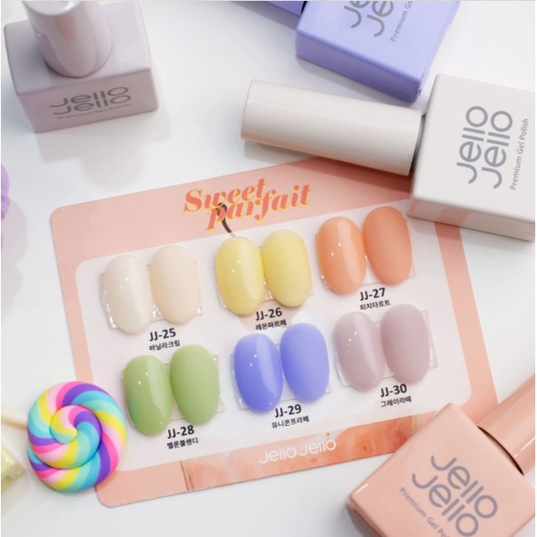 Sơn Móng Tay Jello Jello x Gel 47 Màu Neon Lấp Lánh