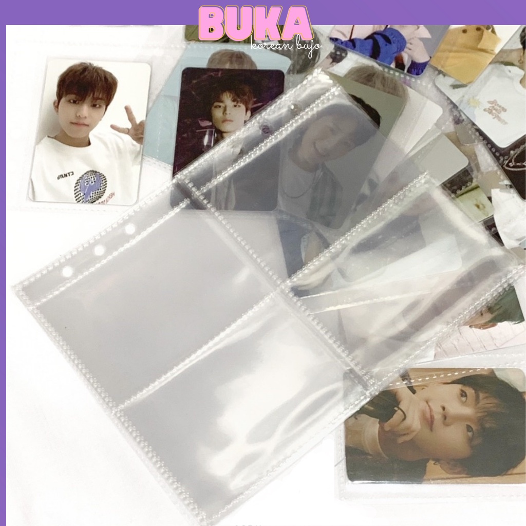 [LẺ] Sheet meet chứa ảnh Buka nhiều kích thước trong suốt 6 lỗ (CHƯA KÈM BÌA) đựng card, banner, strip cho binder