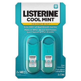 Set 2 Xịt thơm miệng Listerine Pocket Mist 7.7ml