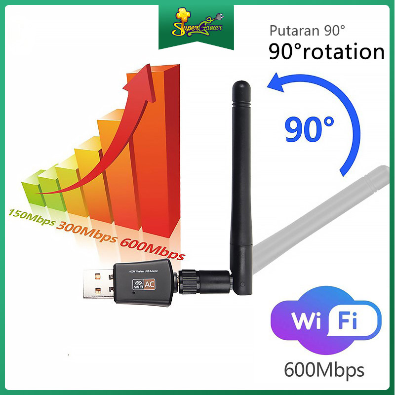 Usb Thu Sóng Wifi Băng Tần Kép 600mbps 1200m 150m 2.4 / 5g | BigBuy360 - bigbuy360.vn