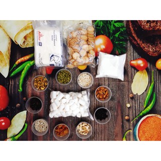 Set nguyên liệu làm bánh bông tuyết nougat nhiều hạt