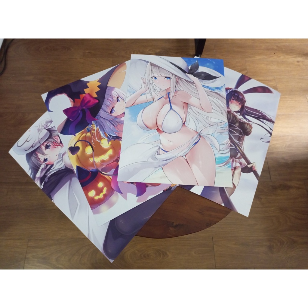 Tranh Poster Anime A3 A4 Đặt In theo yêu cầu – Tranh treo tường dán tường Anime Manga Light Novel by 2D Tộc Shop