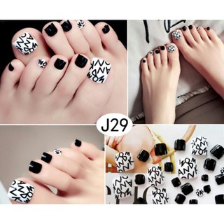 nail - bộ 24 móng giả chân -J29