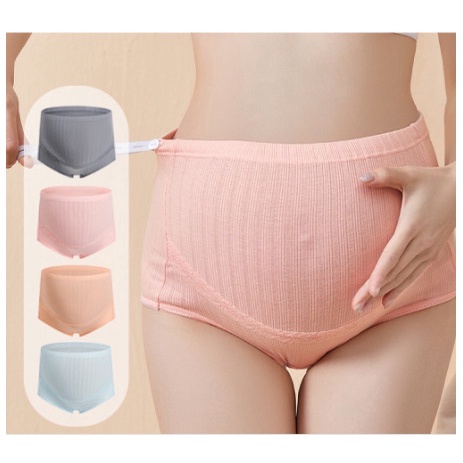Quần lót bầu cạp cao cotton kháng khuẩn thông hơi cao cấp bigsize nâng đỡ bụng an toàn cho bà bầu QLB86130