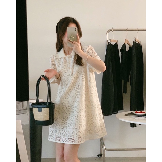 Rustic Polo Dress - Đầm ren 2 lớp -Dreamynt