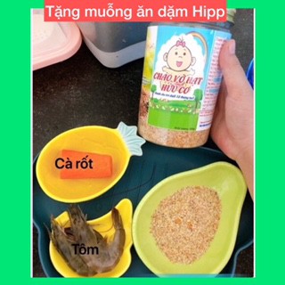 (TẶNG KHĂN ƯỚT+THÌA ĂN DẶM) Cháo vỡ hạt hữu cơ sạch 100% bổ sung dinh dưỡng cho bé tăng cân tốt