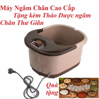 Máy Ngâm Massage Chân Thư Giãn Trị Mệt Mỏi Đau Nhức Khó Ngủ Tặng 10 Gói Thảo Dược Ngâm Thư Giãn