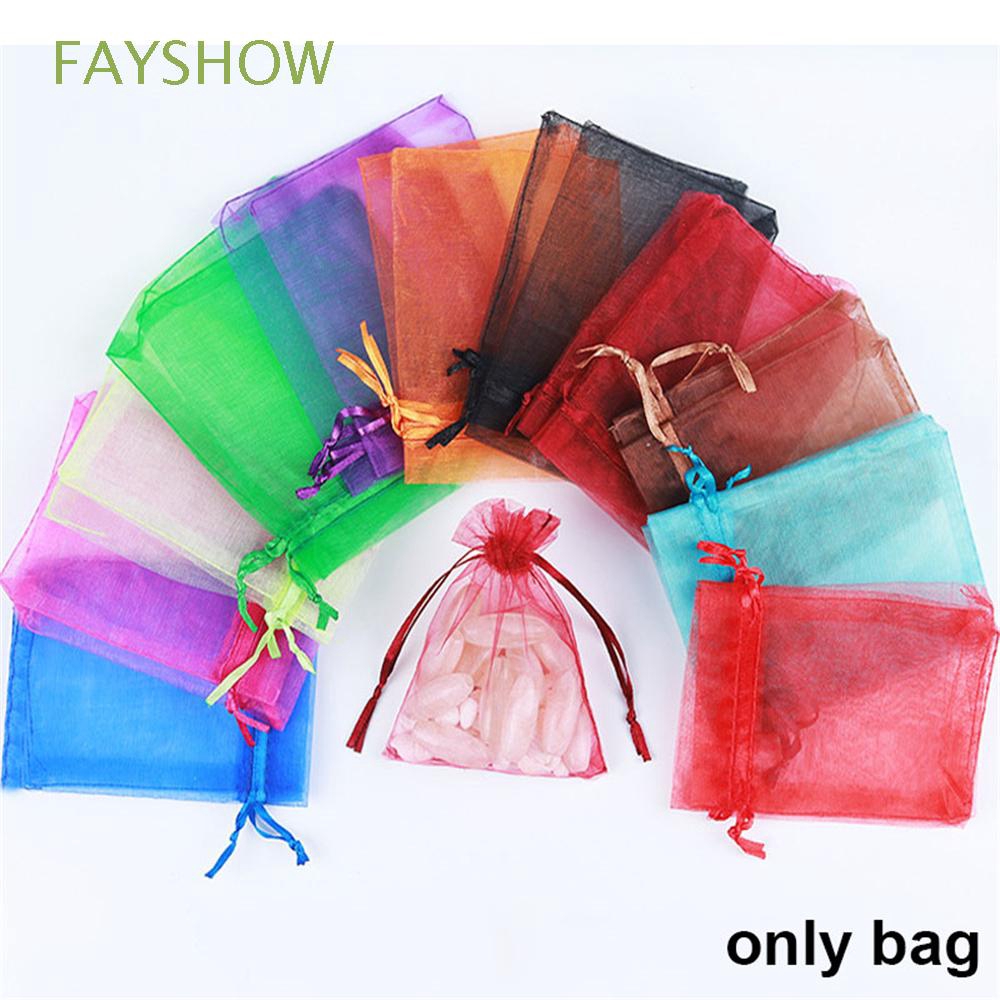 Set 50 túi đựng quà nhỏ rút dây 12 màu xinh xắn 9*12cm