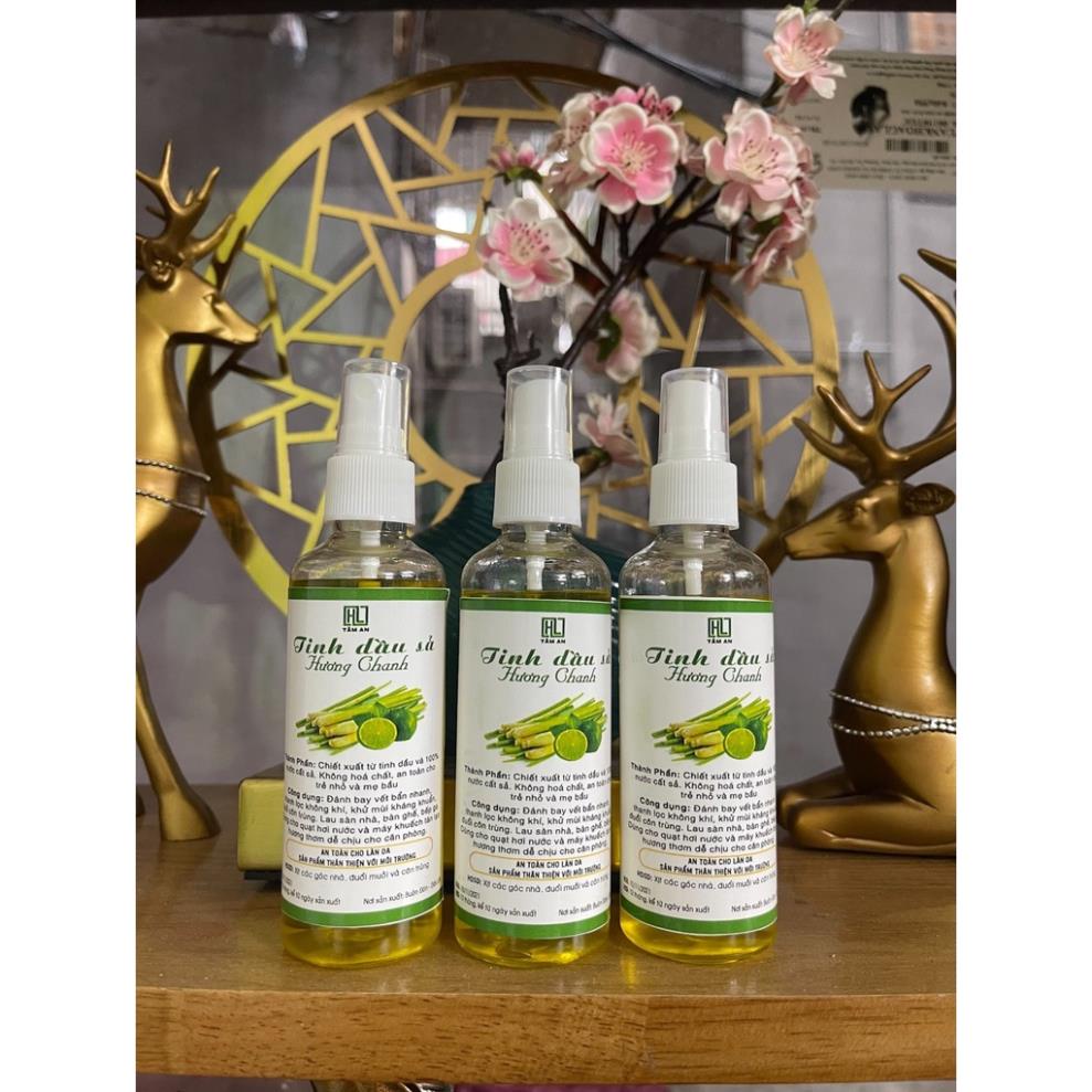 Tinh dầu sả hương chanh xịt muỗi tự nhiên an toàn 100