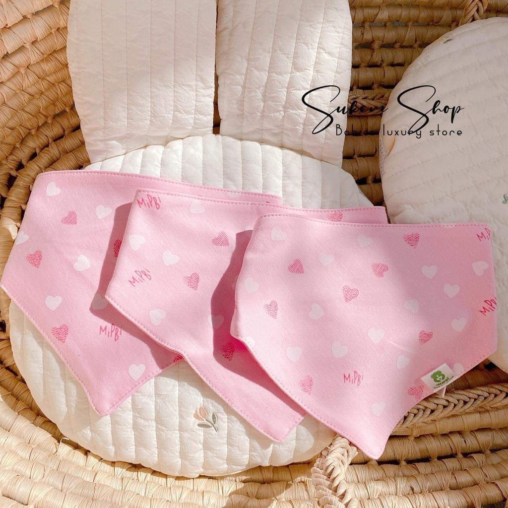 Set 3 Yếm tam giác sơ sinh cho bé