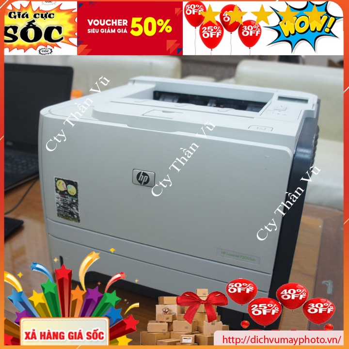 Máy in cũ có đảo chiều tự động HP 2055D 2055dn hàng bền hộp mực to in 2.000 trang in có bảo hành Kholinhkienmayin