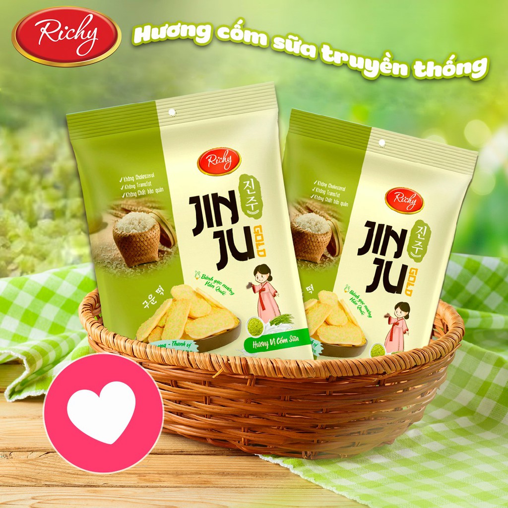 Bánh Gạo JINJU RICHY vị Cốm Sữa