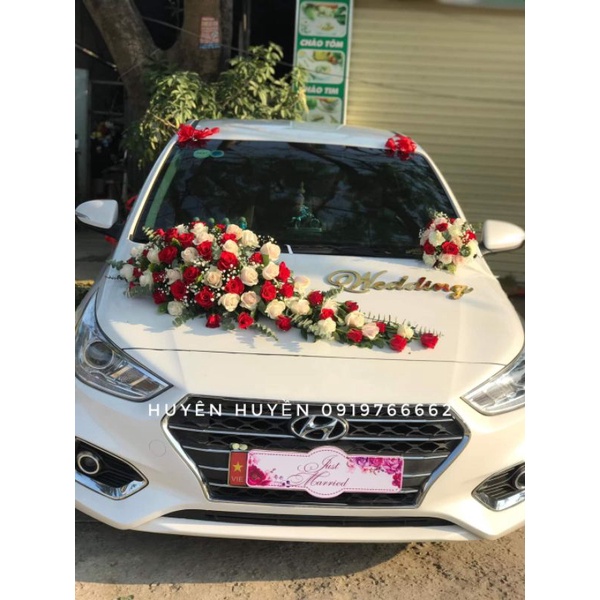 chữ alu trang trí xe hoa
