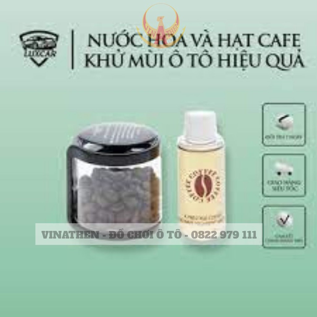 Nước hoa và hạt cafe cao cấp trên ô tô, khử mùi ô tô hiệu quả, hoàn toàn thiên nhiên