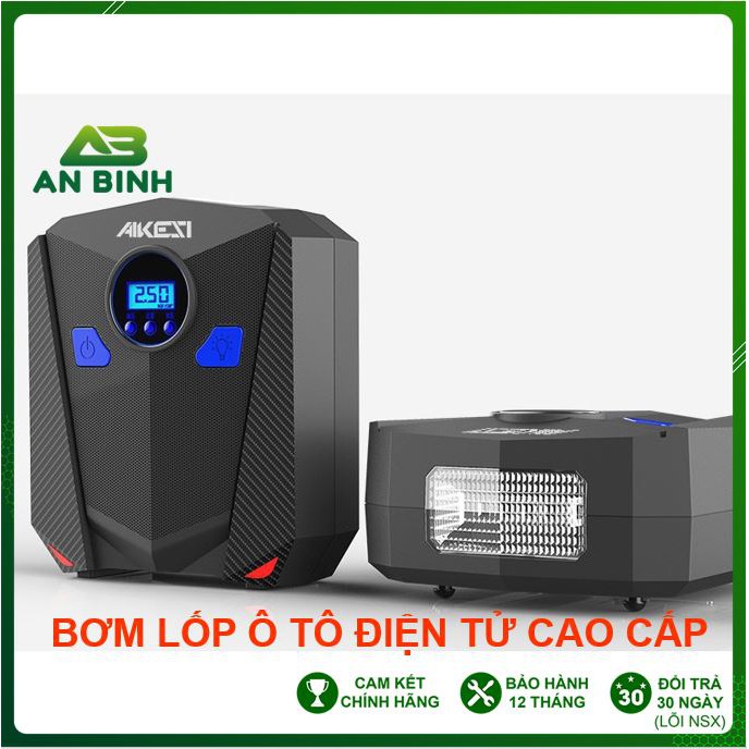 [Mã LIFE1003NW giảm 10% đơn 200K] Bơm lốp ô tô, xe máy AIKESI bơm hơi 12V đồng hồ điện tử tự ngắt {Bảo hành 12 tháng }