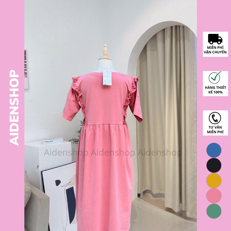 Váy bầu suông đẹp Aidenshop đầm bầu mùa hè thời trang thiết kế chất cotton 45-75kg