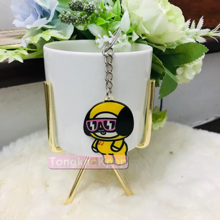 Móc khóa BTS BT Tata Cooky Chimmy mica đồ treo trang trí quà tặng xinh xắn dễ thương