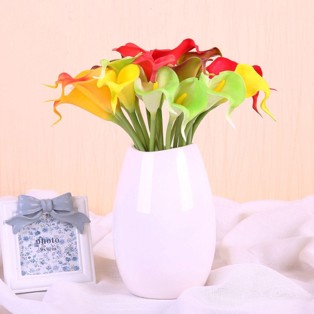 Set 5 Cành Hoa Calla Lilies Giả Trang Trí Tiệc Cưới