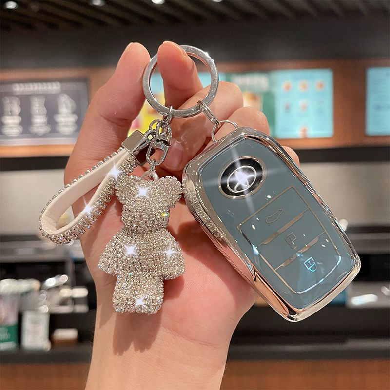 Vỏ TPU Chrome Bảo Vệ Chìa Khóa Xe Hơi Toyota Corolla Camry Ralinda Asian Dragon CHr Sự Bảo Vệ