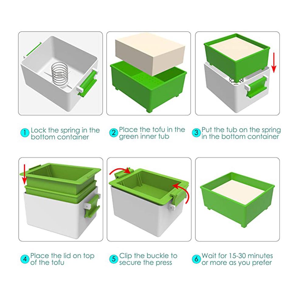 Layor1 Dụng Cụ Ép Đậu Hũ Loại Bỏ Nước Ngọt Tích Hợp Dụng Cụ