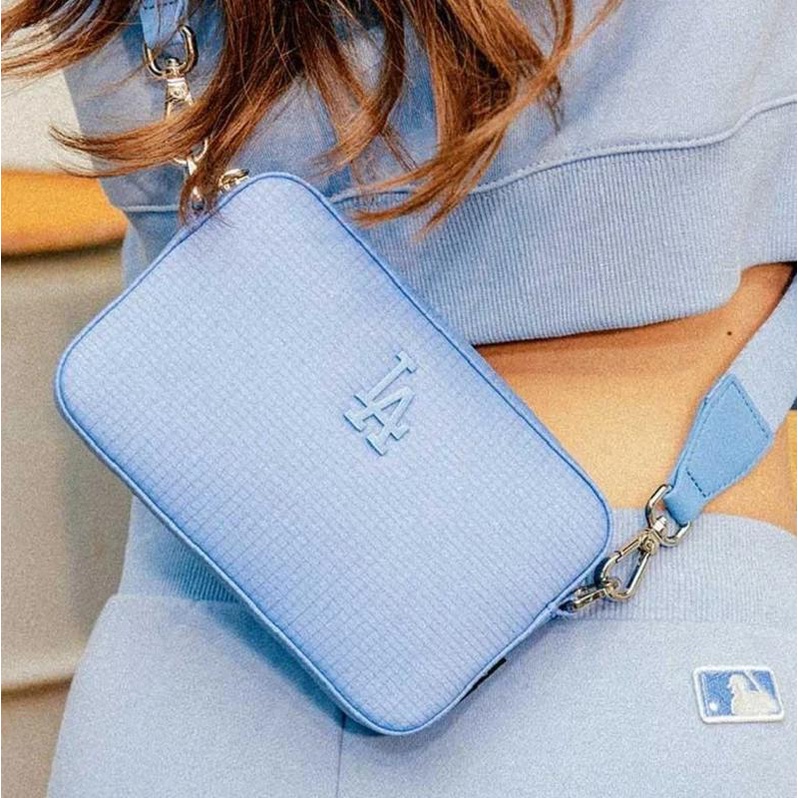 ✅ [ FELIX CHUẨN 1:1 + VIDEO ĐỦ MÀU] Túi Đeo Chéo MLB Mini Nylon Ripstop LA Dodgers 32BGDJ111-07S Màu Xanh Blue - CÓ SẴN