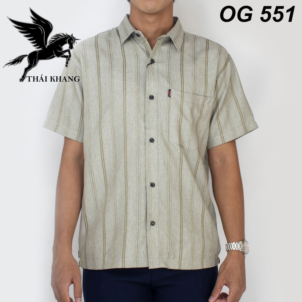 áo sơ mi nam trung niên ngắn tay vải đũi cao cấp BAO ĐẸP loại sơ mi nam ngắn tay form rộng rãi cho người già ASDS55 | BigBuy360 - bigbuy360.vn