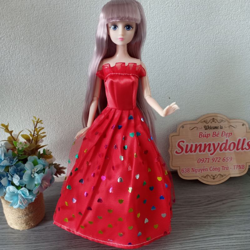 Búp bê barbie cao30cm mặc váy dạ hội giá cực rẻ chọn ngẫu nhiên