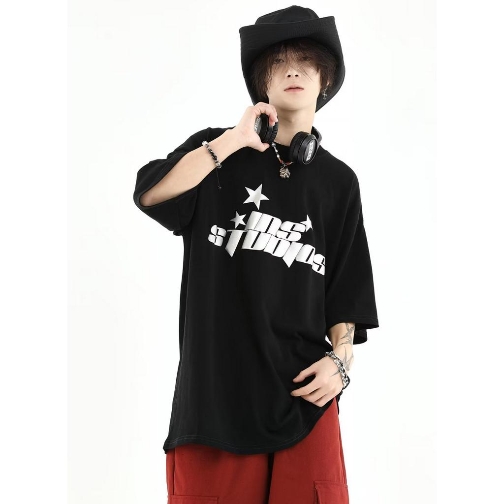 Áo Thun Nam Ngắn Tay In Hình Ngôi Sao Thời Trang hip hop