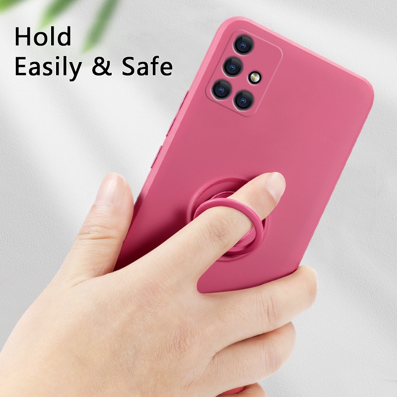 Ốp điện thoại mềm nhẫn nam châm chống sốc cho Samsung Galaxy A51 A71 A50 A70 A20S A30S A50S A70S