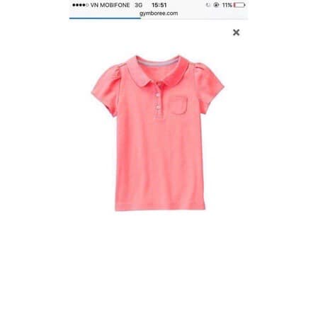 Áo polo bé gái đi học siêu xinh,xuất dư xịn