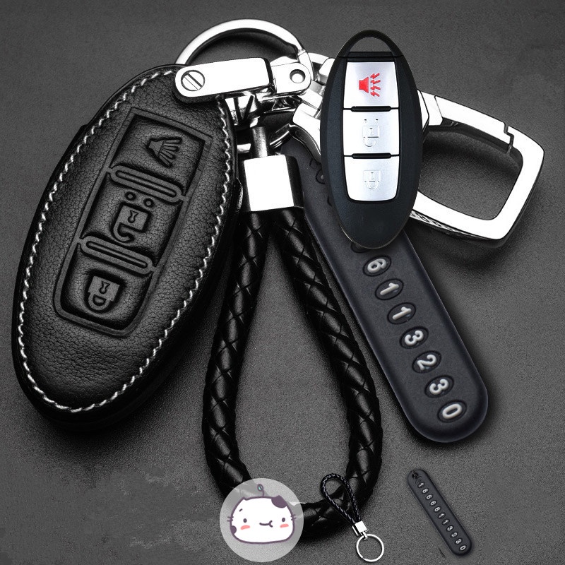 Bao Da Bảo Vệ Cho Chìa Khóa Xe Ô Tô Nissan Almera / Livina / Teana